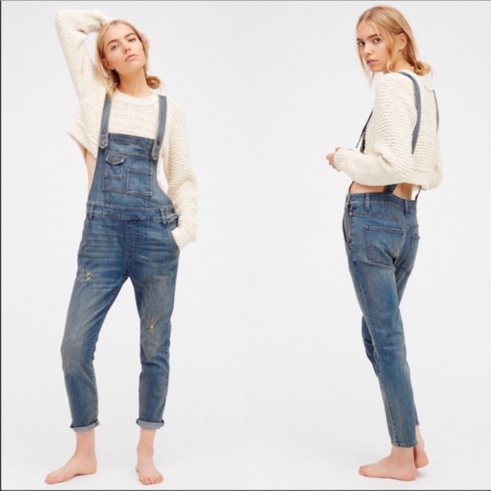 Free People | Women’s Medium Wash Denim Overalls